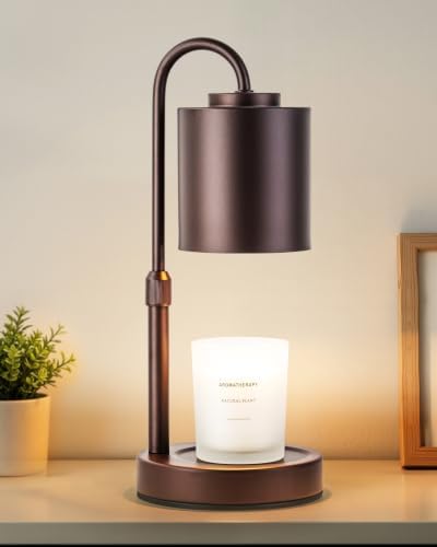 CASTLELIFE Dimmable Candle Warmer Lamp with Timer, Height Adjustable Candle Warmer for Jar Candles, Electric Wax Melt Warmer for Home Decor House Warming Gifts, Birthday Gifts for Women,Coffee by CASTLELIFE