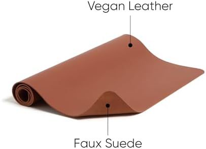 Smead Vegan Leather Desk Pad Mat, Office Desk Mat, Small, Saddle Brown - Image 2
