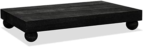 Amyhill Wood Pedestal Stand Riser Decor,Classic,Black,9 X 6 Inch by Amyhill