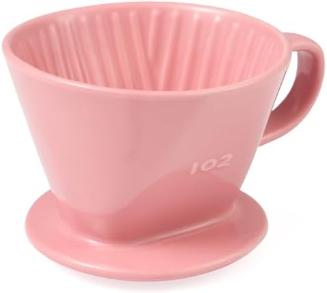 Pour Over Coffee Dripper, Ceramic Pour Over Coffee Maker, Pink by Unknown