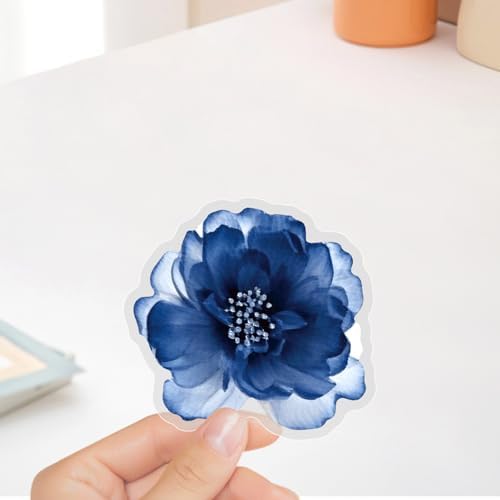 50PCS Transparent Flora Scrapbook Stickers, Flower-E - Image 4