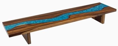 Desky Minimal Monitor Stand Pheasantwood Blue River by Desky