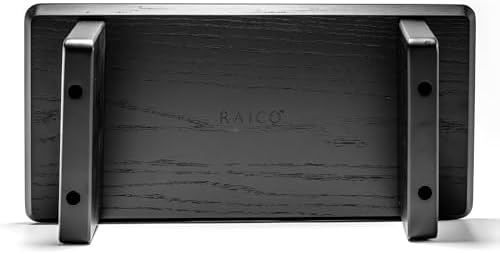 Raico Desk Shelf Setup Mini Monitor Stand, Compact Black Wood Organiser, Ergonomic Home Office Accessory (Black | 18.8 Inches) - Image 4