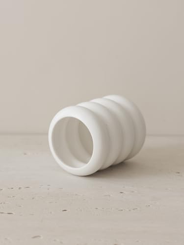 WENSHUO Ceramic Pen Holder, Pencil Holder, Cute Makeup Brush Holder, White - Image 5