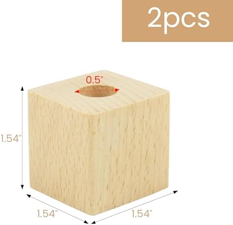 2-Piece Beech Wood Single-Slot Pencil Holder Set - Image 2