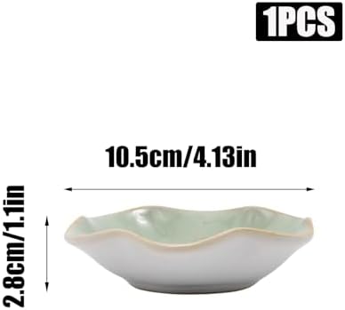 Ceramic Trinket Dish, Jewelry Dish Tray, 4 Inch Green - Image 2