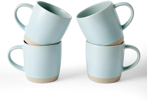 famiware Coffee Mugs Set of 4, Milkyway 13 oz Ceramic Cup Set with Handle by Famiware