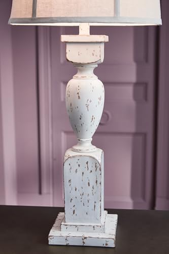 Signature Design by Ashley Madsbrook Table Lamp, 34-Inch Traditional Accent Lighting, Polyresin Construction & Cotton Drum Bell Shade, Vintage Decor for Living Room Console Table, Antique White - Image 5