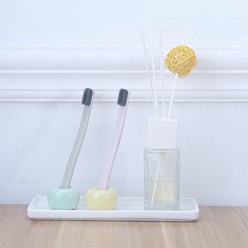 Ceramic Vanity Tray Small Rectangle, Bathtub Tray Bathroom Organizer, Cosmetics Holder for Tissue Candle Towel Plant Jewelry Ring Dish Dresser Perfume Shampoo-White(1 Pc)(Large) - Image 5