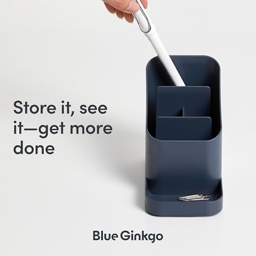 BLUE GINKGO Pen Holder, Desk Organizer, Blue, Made in Korea - Image 4