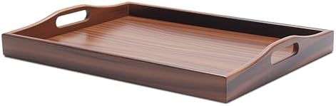 Wood Serving Tray for Ottoman, 15.7"x12"x2" Medium Wodden by YACEYACE