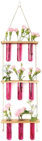 XXXFLOWER Wall Hanging Propagation Station with Wooden Stand Pink by XXXFLOWER