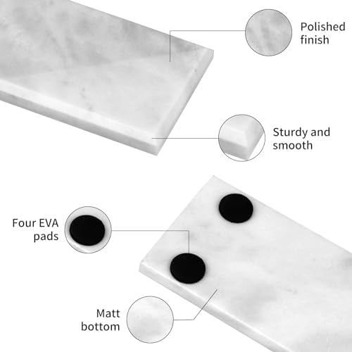 Natural Marble Incense Holder Tray (Grey White) - Image 3