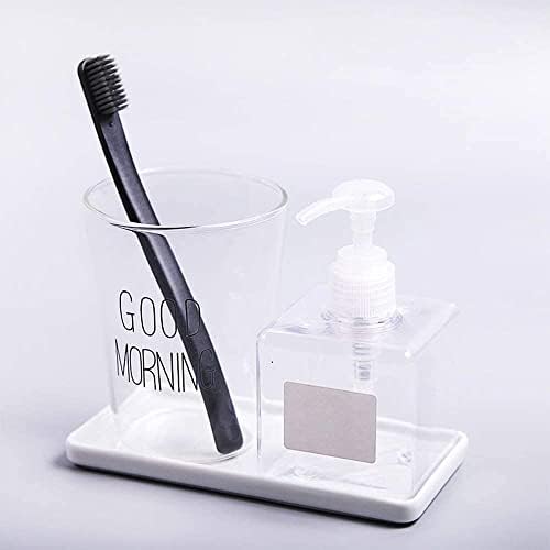 Ceramic Tray, Small Rectangle White Organizer for Candle, Soap, Jewelry, Perfume, Towel Holder, Bathroom, Kitchen Sink, Counter, Restroom - Image 3