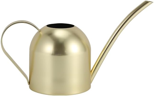 Gold Watering Can for Indoor Plants, 450ml/15oz Metal by EPalace