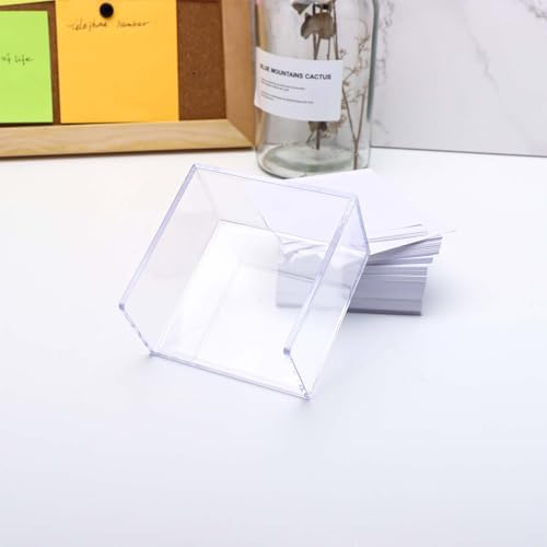 NatSumeBasics Clear Sticky Note Holder Dispenser Aesthetic Desk Organizer - Image 4