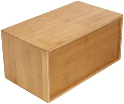 Desk Organizer Bamboo Tabletop Storage Organization Box For Office Home Supplies Small Desktop Simple Design Fit Vanity Mini Raw Wood Color Drawer Designsmall Craft Cosmetic Letter Mail Sorter (2) - Image 5
