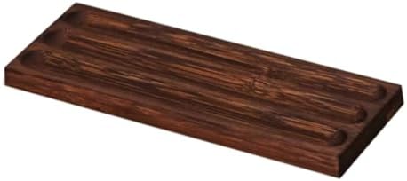 Horizontal Pen Holder For Desk,Pen Tray,Wood Desk Pen Holder,Desk Top Pen Display,Teacher Gifts,Suitable For School,Home,Office Desktop Art Accessories (Walnut-3 Grid) by LITAITAI