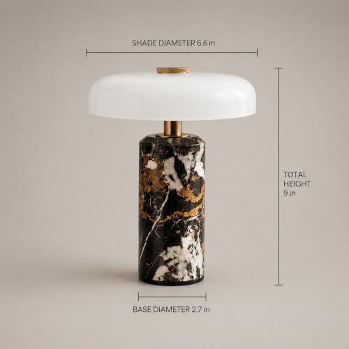 Cordless Rechargeable Marble Table Lamp with Touch Dimmable﻿ - Image 3