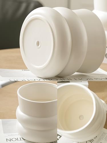 Ceramic Plant Pot,6 Inch Planters for Indoor Plants,Ceramic Planter Flower Pots with Drainage Hole,Home Office Garden Décor,(Pale Beige,Inner-pots not Larger Than 5 Inch) - Image 6