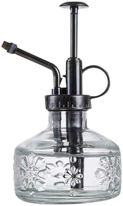 Spray Bottle for Plants, Plant Mister Spray Bottle, Glass Plant Mister Spray Bottle, Embossed Vintage Glass Watering Can, Succulent Watering Bottle with Top Pump for Outdoor (P) by Unknown