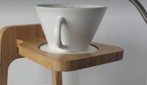 flat-bottom ceramic pour-over coffee dripper. - Image 6