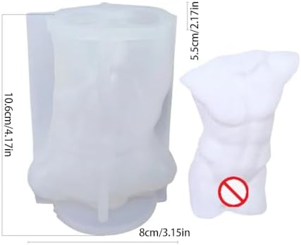 Candle Molds - Silicone Mold for Candles Making, DIY 3D Moulds for Soy Wax, Beeswax, Scented Candle, Valentine's Day Gifts (Muscle Man) - Image 4
