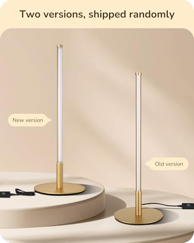 EDISHINE LED Table Lamp Set of 2, Modern Desk Lamps for Living Room, Gold - Image 2