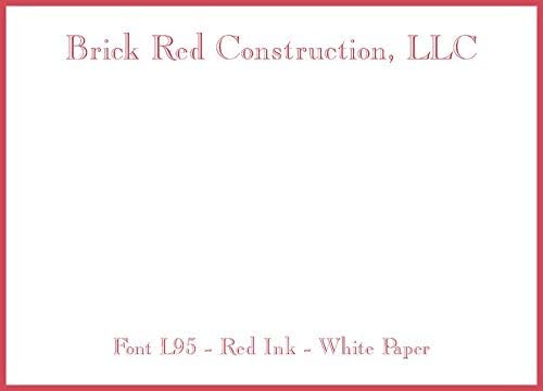 Professional Personalized Flat Cards - Raised Ink & Black Border with 25 Matching Envelopes