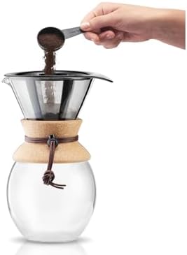 Bodum 51oz Pour Over Coffee Maker, High-Heat Borosilicate Glass with Reusable Stainless Steel Filter and Cork Grip - Made in Portugal - Image 2