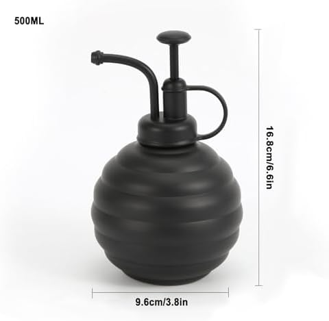 Plant Mister Spray Bottle, 500ml/17oz, Vintage Style Water Sprayer (Black) - Image 2
