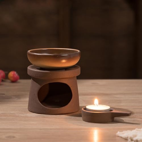 Retro Essential Oil Burners Ceramics Oil Melter Aromatherapies Diffuser and Tealight Holder Set for Home Bedroom Decors - Image 4