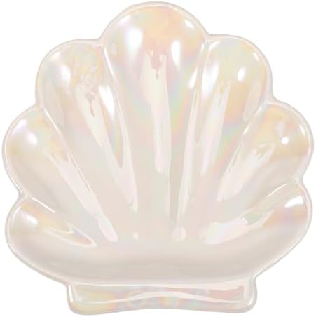 Toyvian Shell Shaped Ceramic Trinket Dish Xmas for Jewelry and Small Items by Toyvian