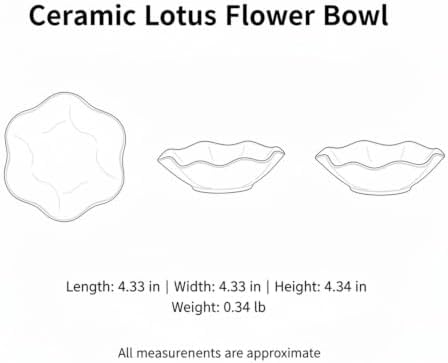 Ceramic Lotus Flower Dish for Jewelry Keys Coins, Decorative Catch-All Tray for Vanity Desk Shelf - Image 7