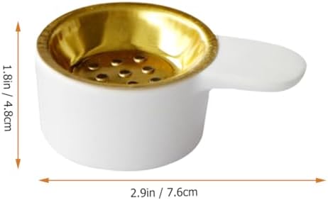 2pcs Small White Ceramic Incense Burner Bowl Set, Modern Minimalist Handheld Incense Holder for Home and Office Table Decoration - Image 2