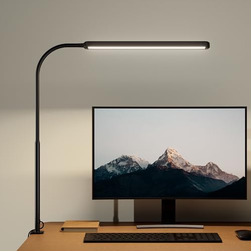 SUPERDANNY Eye-Caring LED Desk Lamp Work Lamp Office Lamp with Side Clamp by SUPERDANNY