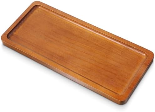 cobee Small Acacia Wooden Tray, 11.5'' Bathroom Vanity Tray for Counter by Unknown