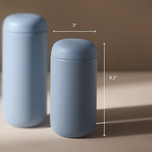 Fellow 12 oz Carter Move Travel Mug - Vacuum-Insulated Stainless Steel Travel Coffee Mug - Coffee Tumbler with Ceramic Interior and Splash Guard - Sporty Green - Image 4