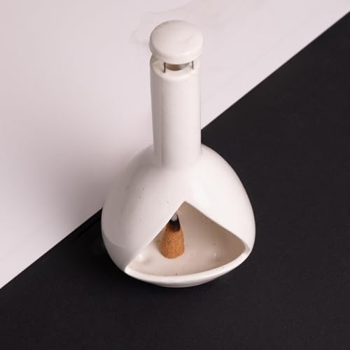 Mini Chiminea Palo Santo Holder-Ceramic Incense Burner for Cone & Stick - Image 6