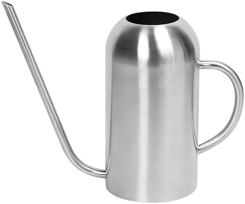Watering Can Indoor Outdoor Plants, 50oz/1500ml Garden Long Spout Watering Cans, Stainless Steel Plants Watering Can Pot for Indoor House Plants Bonsai Flower Decorative by Chemlliy