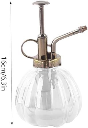 Spray Bottle for Plants, Plant Mister Spray Bottle, Glass Plant Mister Spray Bottle, Embossed Vintage Glass Watering Can, Succulent Watering Bottle with Top Pump for Outdoor (FF) - Image 2