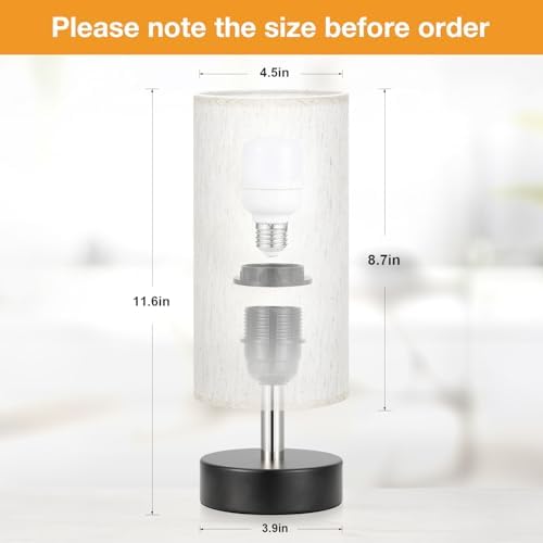 Table Lamp for Bedroom - Bedside Lamps for Night Stands（Blub Included） - Image 4