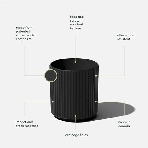 Veradek Demi Series Planter - Large Round Outdoor Planter - Image 2