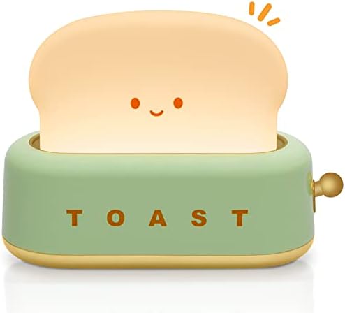 TOOGE Desk Decor Cute Green Toast Lamp Small Desk Lamp Night Light for Kids by TOOGE