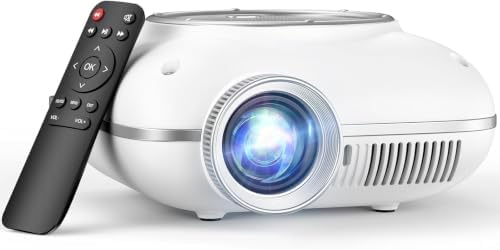 HOMPOW Mini Projector, 1080P Supported Portable Bluetooth projector by HOMPOW