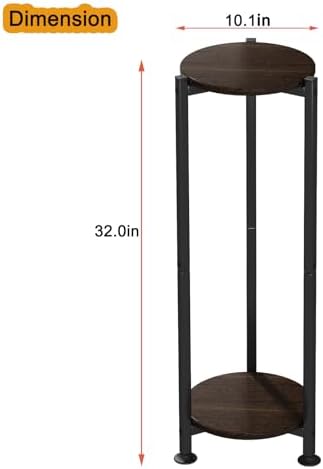 2 Tier Plant Stand Indoor Corner Tall Round Shape Plant Shelf - Image 6