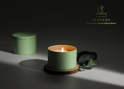 Aroparc Complete Candle Making Kit for Adults, Complete Candle DIY for Beginner - Soy Wax, Scent, Pouring Pot, Wicks and Stickers, Tins, and More - Image 5