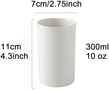 Japanese Minimalist Black and White Style Handleless Straight Ceramic Mug - Image 2