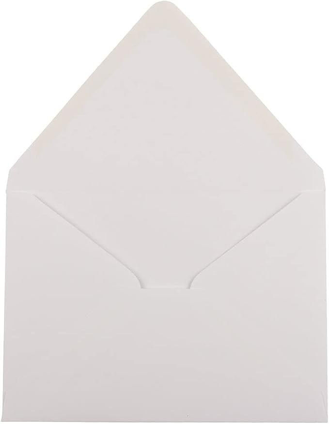 JAM PAPER A7 Invitation Envelopes with Euro Flap - 5 1/4 x 7 1/4 - White - 50/Pack