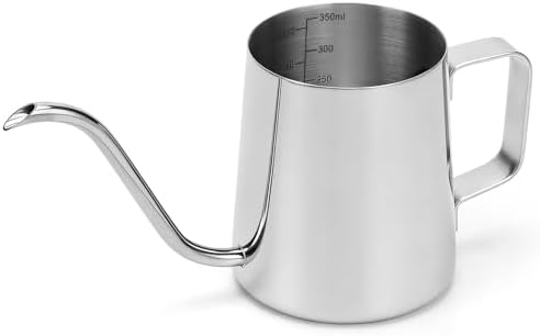 350ml Small Watering Can for Indoor Plants, 12oz Mini Plant Watering Pot with Long Spout and Handle, Silver Tiny Stainless Steel Watering-Can for Outdoor Indoor Plants Flower Garden by Unknown